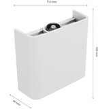  LED Spoljašnja zidna svetiljka LUNARIX LED/2W/230V 3000-6000K CRI 90 IP54 bela | Eponuda.com