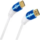HDMI priključni kabel HDMI-A vtič\, HDMI-A vtič 3.00 m bela D1C42538 #####8K UHD\, trojno oklopljen HDMI kabel, (20431987)