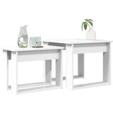  Set kavno mizico 2 pcs Bela Konstruiran les, (5000120318) | Shoptok.si