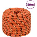 vidaXL Vrv za čoln oranžna 14 mm 50 m polipropilen | Shoptok.si