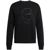Karl Lagerfeld Sweater majica siva / crna