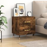 The Living Store Nočna omarica dimljeni hrast 40x35x47,5 cm inženirski les - Nočna Omarica, (21432839) | Shoptok.si