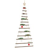 vidaXL Viseče božično drevo z zvezdo na vrhu 86x180 cm naravna veja | Shoptok.si