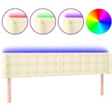  LED uzglavlje krem 163x16x78/88 cm od umjetne kože | shoptok.hr