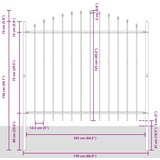  Vrtna Ograda 8 pcs Bijelo 170 x 165 cm Čelik s prahom premazan | shoptok.hr