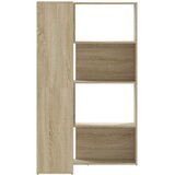  Kutni regal za knjige 4 razine boja hrasta 85x85x140 cm drveni | shoptok.hr
