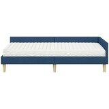  Kotni okvir postelje z matrico z vzmetnico 2 pcs Modra blago, (5000124092) | Shoptok.si