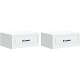  Noćni ormarić za montažu na zid 2 pcs Bijela 49 x 34 5 x 20 cm - Bijela 2 | shoptok.hr