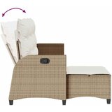  Vrtna sofa za ležanje jastucima u obliku slova L, bež poliratan | shoptok.hr