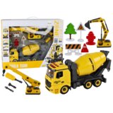 Lean Toys 3 u 1 građevinski kamion DIY – bager, dizalica i miješalica za beton sa svjetlom i zvukom Cijene