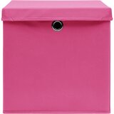  Kutije za pohranu s poklopcima 4 kom roze 32x32x32 cm tkanina | shoptok.hr
