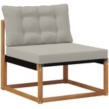  Set vanjskih sofa s jastukom 3 pcs Prirodna i svjetlosiva | shoptok.hr