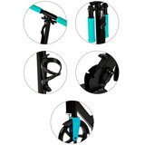  Sklopivi romobil za djecu i mlade – kotači 200 mm, podesiva visina 91–101 cm crno tirkizni | shoptok.hr