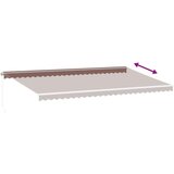 vidaXL Tenda na ručno uvlačenje s LED smeđa 600x350 cm | shoptok.hr