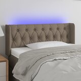 Maison Chic led posteljno vzglavje - vzglavna omarica - nočna omarica taupe 93x16x78/88 cm blago, (21706378) | Shoptok.si