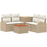  Set sofe 6 kom. Bež i krem bijela Poli Rattan i čelik | shoptok.hr