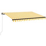  Tenda na ručno uvlačenje 350 x 250 cm žuto-bijela | shoptok.hr