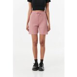 Dewberry 27145 Ribbed Drawstring Jersey Shorts-PINK | Shoptok.si