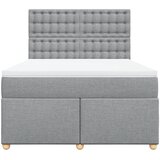  Krevet s oprugama i madracem svjetlosivi 140x190 cm od tkanine | shoptok.hr