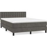  Box spring posteljni z vzmetnico temno siv 140x190 cm žamet, (20791608) | Shoptok.si