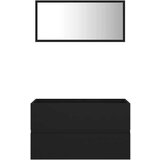 vidaXL 2-dijelni set kupaonskog namještaja od iverice crni | shoptok.hr