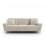 Cosmopolitan Design Bež baršunasti sklopiva/s prostorom za odlaganje sofa 235 cm Kyoto – Cijene