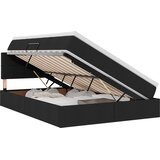  s madracem i skladištem Crna 120 x 200 cm Baršun | shoptok.hr