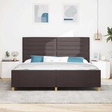  Krevetna konstrukcija Tamno smeđa 200 x 200 cm tkanina | shoptok.hr