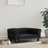 Krevet za pse crni 70 x 45 x 30 cm od umjetne kože | shoptok.hr