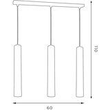  Luster na sajli NEST 3xGU10/8W/230V crna/sjajni hrom | Eponuda.com