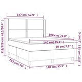  S oprugama i madracem tamnosmeđi 140 x 190 cm od tkanine | shoptok.hr