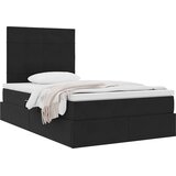  s madracem i skladištem Crna 120 x 200 cm Baršun | shoptok.hr