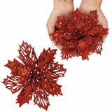  Božićni ukras “Božićna zvijezda” – promjer 16 cm, crvena | shoptok.hr