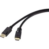 Renkforce DisplayPort / HDMI adapterski kabel DisplayPort vtič\, HDMI-A vtič 20.00 m črna RF-4596876 pozlačeni konektorji DisplayPort kabel, (20415486) Cene
