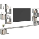  Polica za TV na zidu Betonska siva 180 x 15 x 94 cm | shoptok.hr