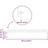 vidaXL Rubnjaci za travnjak 10 pcs Antracit 103 x 0,05 x 22 cm Čelik | shoptok.hr
