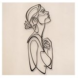 WALLXPERT Zidna dekoracija Žena Silueta - APT596MS, 28x61 cm, 1,2 mm, Crna | Eponuda.ba