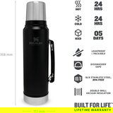 Stanley termo steklenica The Legendary Classic Bottle Mat Črna 1L | Shoptok.si