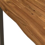  70 x 70 x 75 cm Čvrsto drvo akacije Prirodna i kava Četvrtasti | shoptok.hr