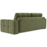 Makamii Zelena raztegljiva sedežna garnitura iz tkanine bouclé 255 cm Milu – | Shoptok.si