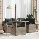 vidaXL 5-dijelni set vrtnih sofa s jastučićima siva poli ratan Cijene