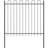  Ograde za vrt s arkadnim vrhom Siva 6 8x1 5 m Čelik | shoptok.hr