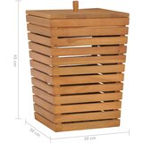  Košara za rublje 30 x 30 x 45 cm od masivne tikovine | shoptok.hr
