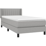 Box spring krevet s madracem svjetlosivi 90x190 cm od tkanine | shoptok.hr