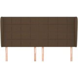  Uzglavlje s ušima tamnosmeđe 203x23x118/128 cm od tkanine | shoptok.hr