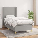 Box spring postelja z vzmetnico svetlo siva 90x190 cm blago, (20791032) | Shoptok.si