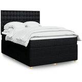 vidaXL Krevet s oprugama i madracem crni 160x200 cm od tkanine | shoptok.hr