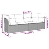  4-dijelni set vrtnih sofa s jastucima bež od poliratana | shoptok.hr