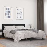  Okvir za krevet crni 160x200 cm konstruirano drvo i metal | shoptok.hr