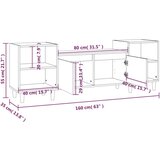 TV ormarić boja smeđeg hrasta 160x35x55 cm konstruirano drvo | shoptok.hr